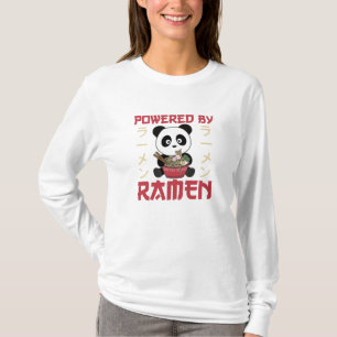 Camiseta Panda Acionada Por Ramen Sweet Kawaii Noodles Bear