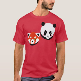 Camiseta Panda Adorável e Panda Vermelha 2