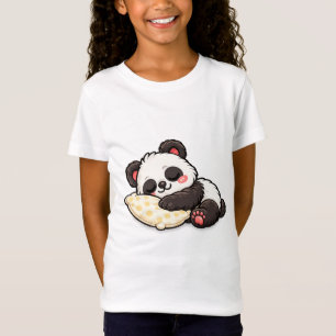 Camiseta Panda Adormecido Fofo com Travesseiro