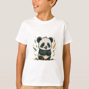 Camiseta panda alegre