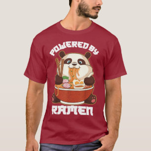 Camiseta PANDA ALIMENTADA POR RAMEN   Fat Panda Comendo Ram