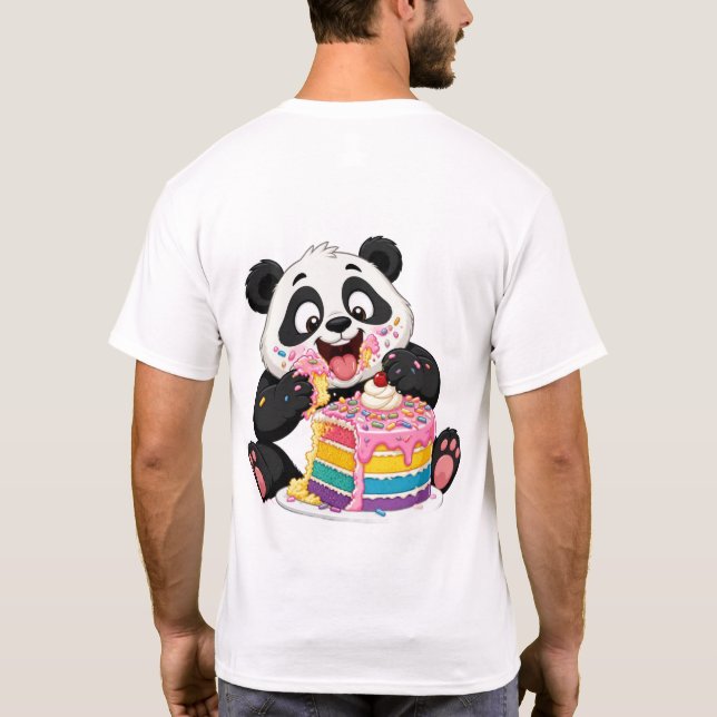 Camiseta Panda Amante de Bolo (Verso)