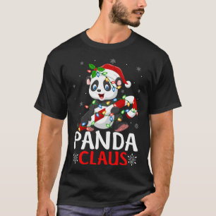 Camiseta Panda Amante de os animais Xmas Engraçado Panda Cl