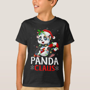 Camiseta Panda Amante de os animais Xmas Engraçado Panda Cl