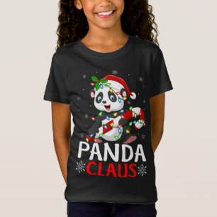 Camiseta Panda Amante de os animais Xmas Engraçado Panda Cl