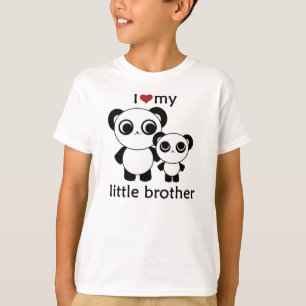 Camiseta Panda - amor de I meu irmão do litte