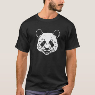 Camiseta Panda Amplia A Face Animal Graphic Para Amantes de