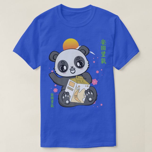 Camiseta Panda And Banana Milk And Cute Anime Bear For Boba (Frente do Design)