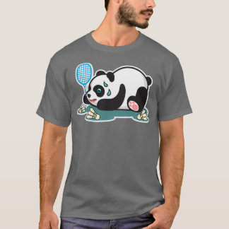 Camiseta Panda Animal Badminton Shuttlecocks T