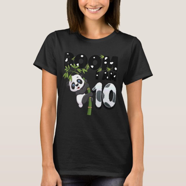Camiseta Panda Aniversário 10 Anos 10º Aniversário B (Frente)