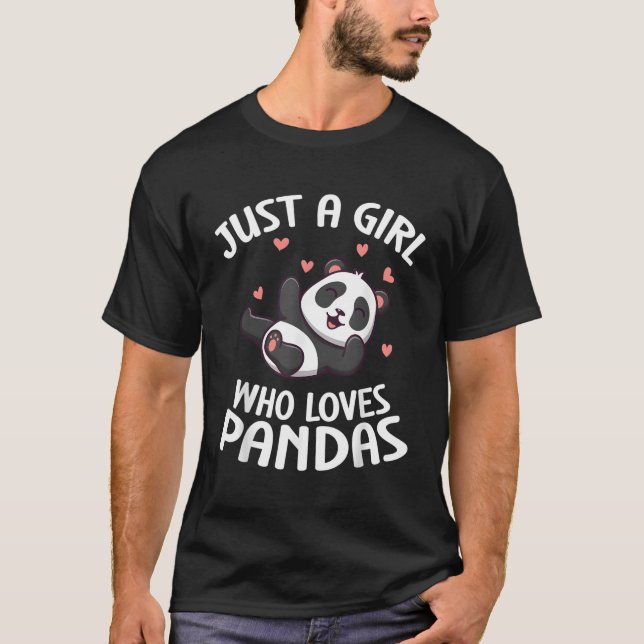Camiseta Panda Apenas Um Que Ama Pandas (Frente)