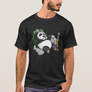 Camiseta Panda árabe Pipe Água Nargileh Shisha Panda Bear