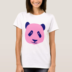 Camiseta Panda - Azul rosa e escuro