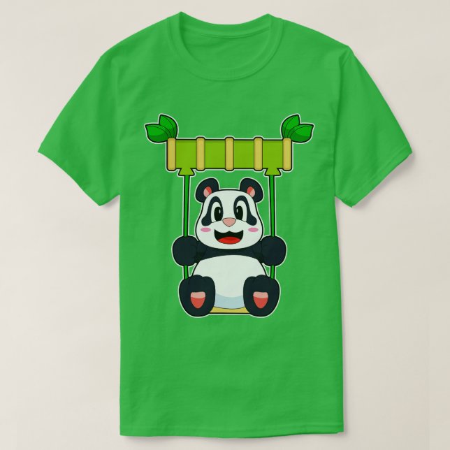 Camiseta Panda Bamboo Swing (Frente do Design)