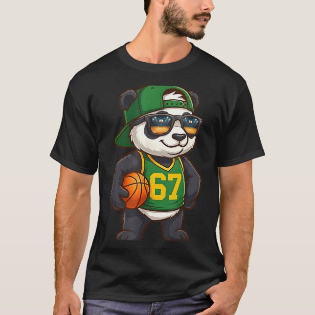 Camiseta Panda Basketball 67 Gen Alpha Slang Srts Men Boys  (Frente)