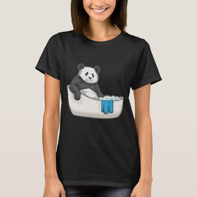 Camiseta Panda Bathe Bathtub (Frente)