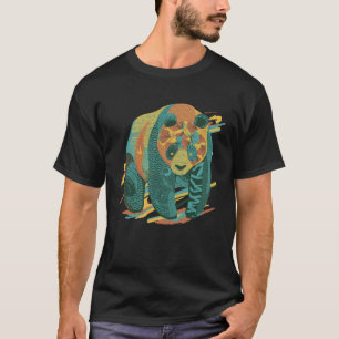 Camiseta Panda Bear Asiático Panda Bear Colorida