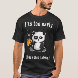 Camiseta Panda Bear Bela Animal Engraçado Amor Café Café Ca