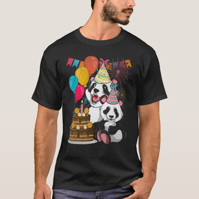 Camiseta Panda Bear Bela Bela Animais de Aniversário de cri (Frente)