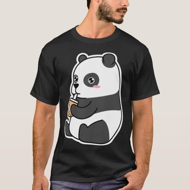 Camiseta Panda Bear Boba Milk Tea Bubble Tea JT (Frente)