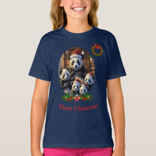 Camiseta Panda Bear Christmas