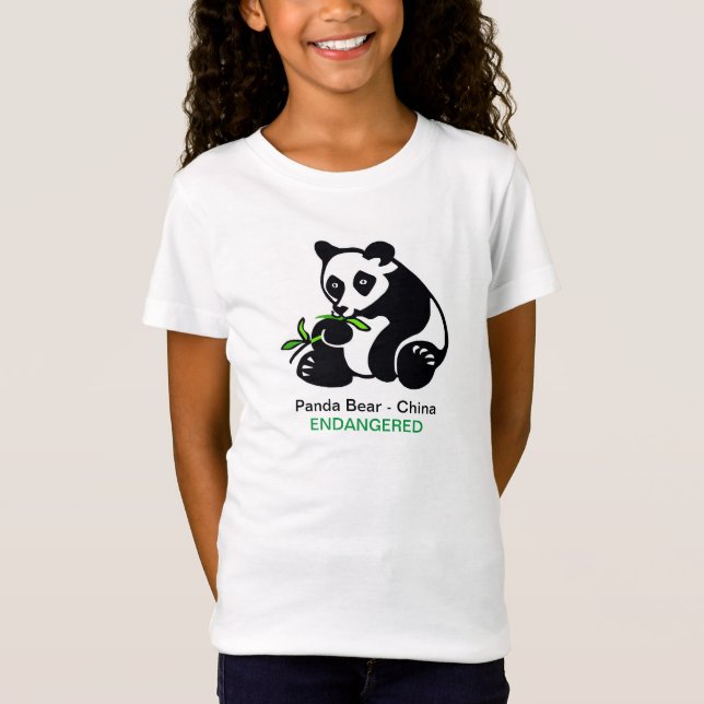 Camiseta PANDA Bear - Espécies ameaçadas de extinção - Chin (Frente)