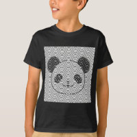 Panda Bear Face On Wave Patterno