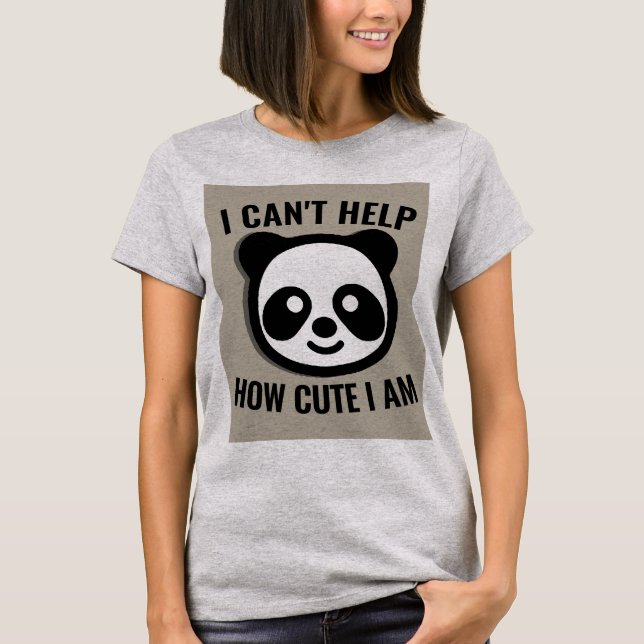 CAMISETA PANDA BEAR GAROTAS CORTES T-SHIRTS (Frente)