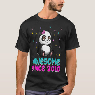 Camiseta Panda Bear Girl Birthday Amor Incrível Desde 2010