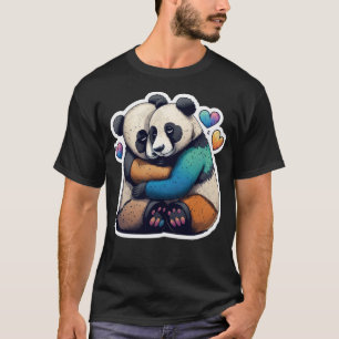 Camiseta PANDA BEAR HUGS AMOR Travesseiro decorativo