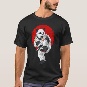 Camiseta Panda Bear Karate Kickboxing Kung Fu Taekwondo Mar