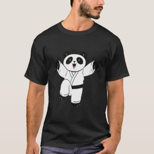 Camiseta Panda Bear Karate Motif Para Crianças