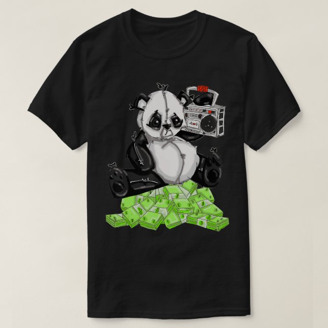 Camiseta Panda Bear Money (Frente do Design)