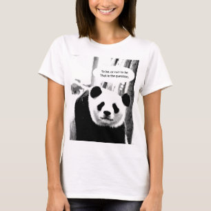 Camiseta Panda Bear Personalizado Texto Legante Mulheres