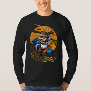 Camiseta Panda Bear Samurai Warrior Ninja Animal Kids Boys