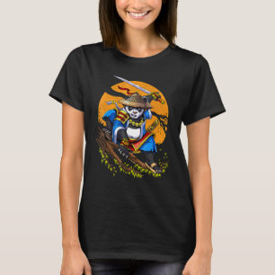Camiseta Panda Bear Samurai Warrior Ninja Animal Kids Boys