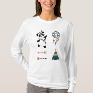 Camiseta Panda Bear Sticker Set Teepee
