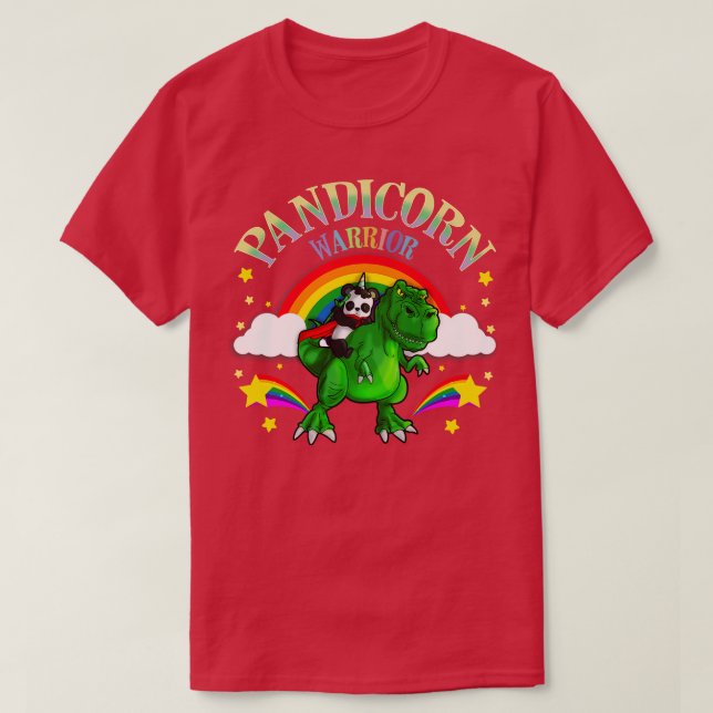 Camiseta Panda Bear T Rex Dinossauro do Guerreiro Pandicori (Frente do Design)