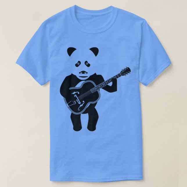 Camiseta Panda Bear Tocando Violão Acústico Premium (Frente do Design)