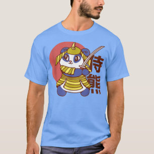 Camiseta Panda Bear Warrior Samurai Com Espadas Para Menino