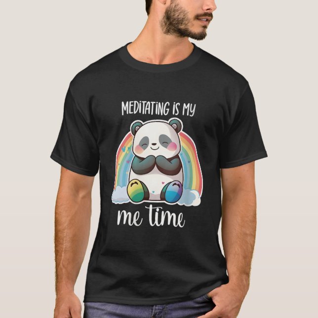 Camiseta Panda Bear Yoga Meditating Panda Meditation (Frente)