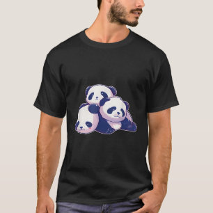 Camiseta Panda Bears Brincando Com Animais