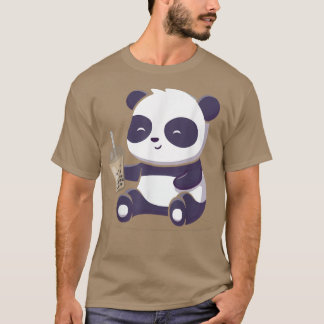 Camiseta Panda Boba Bubble Tea Anime Kawaii Japonês Otaku