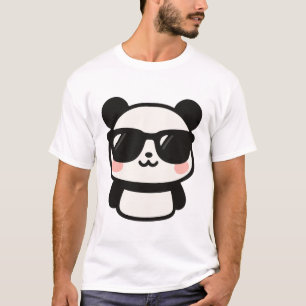 Camiseta Panda bonita com sombras