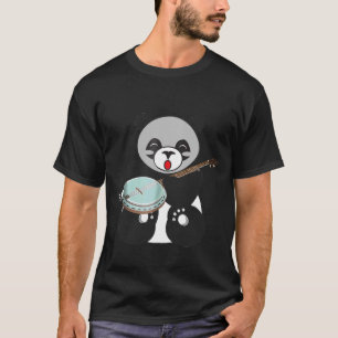 Camiseta Panda Bonita Jogando Banjo
