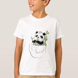 Camiseta Panda bonito unisex em um t-shirt do bolso