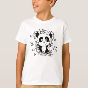Camiseta Panda Bons Animais Para Crianças Kawaii Pandas