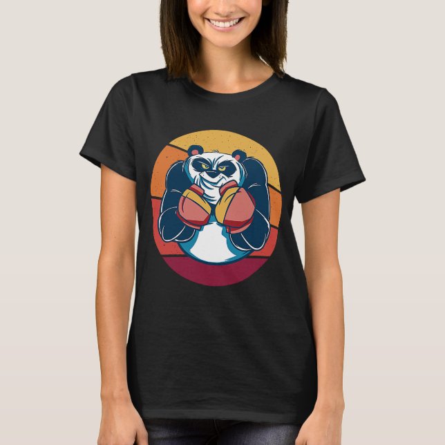 Camiseta Panda Boxing Boxing Punch (Frente)