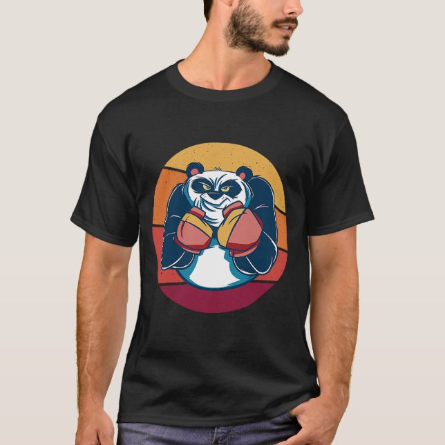 Camiseta Panda Boxing Boxing Punch (Frente)
