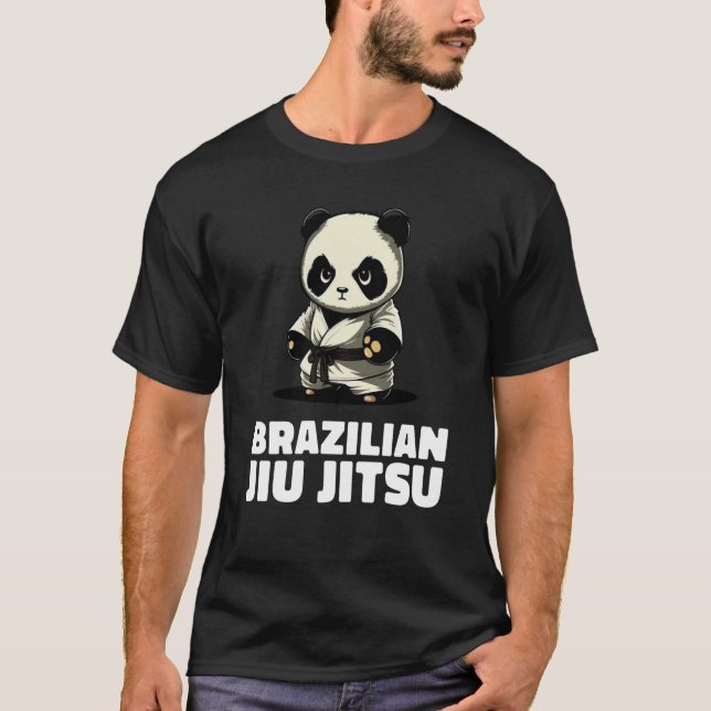 Camiseta Panda Brazilian Jiu Jitsu and Grappling (Frente)
